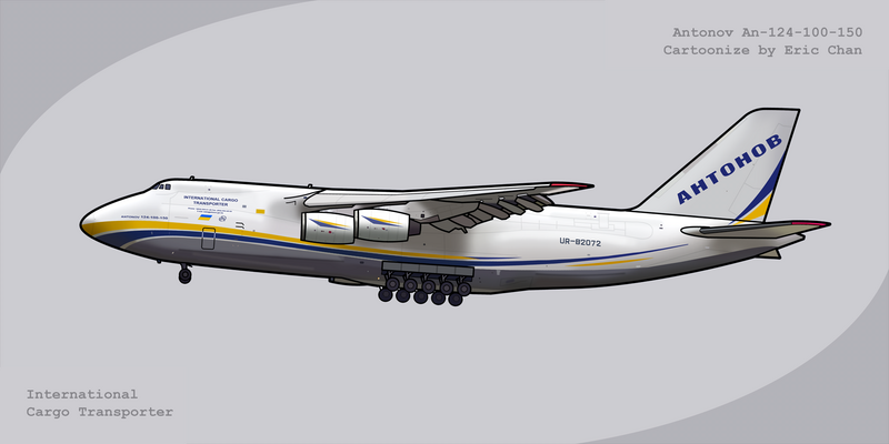 antonov an-124 airplane cartoon